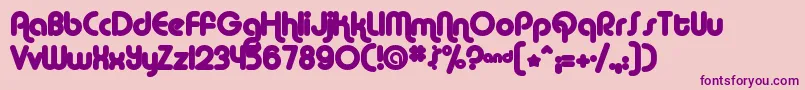 ALBAM    Font – Purple Fonts on Pink Background