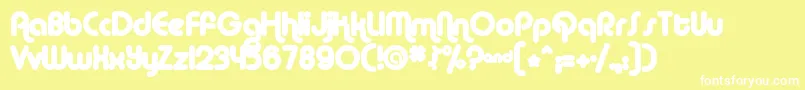 ALBAM    Font – White Fonts on Yellow Background