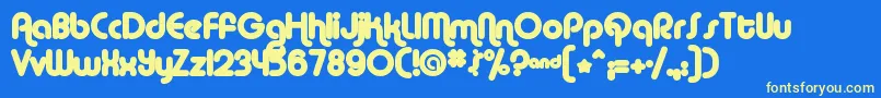 ALBAM    Font – Yellow Fonts on Blue Background