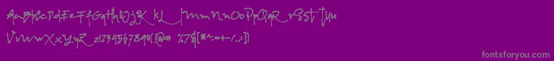 Albanian Regular Font – Gray Fonts on Purple Background