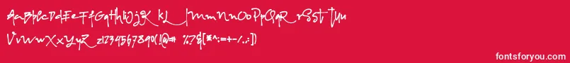 Albanian Regular Font – White Fonts on Red Background