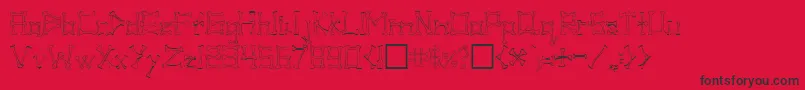 PirateRegular Font – Black Fonts on Red Background