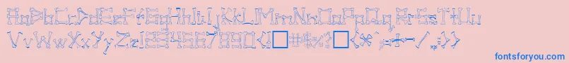 PirateRegular Font – Blue Fonts on Pink Background