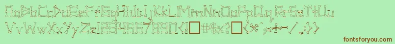 PirateRegular Font – Brown Fonts on Green Background