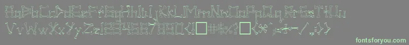 PirateRegular-fontti – vihreät fontit harmaalla taustalla