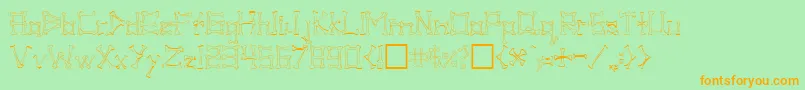 PirateRegular Font – Orange Fonts on Green Background
