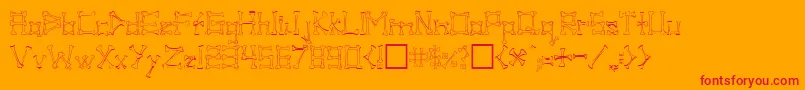 PirateRegular Font – Red Fonts on Orange Background