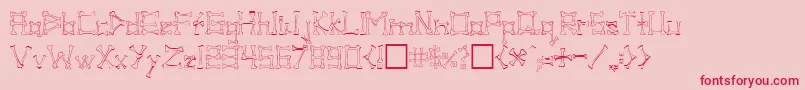 PirateRegular Font – Red Fonts on Pink Background