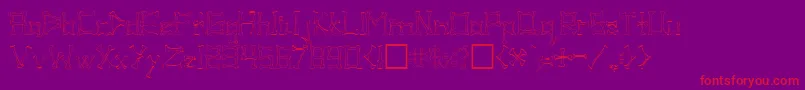 PirateRegular-Schriftart – Rote Schriften auf violettem Hintergrund