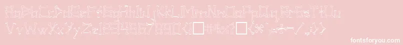 PirateRegular-Schriftart – Weiße Schriften auf rosa Hintergrund