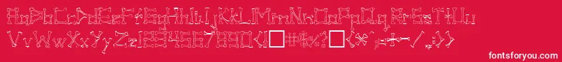 PirateRegular Font – White Fonts on Red Background