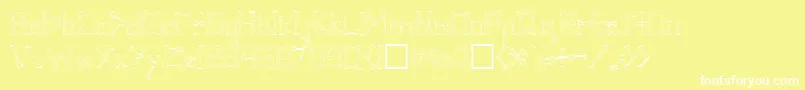 フォントPirateRegular – 黄色い背景に白い文字