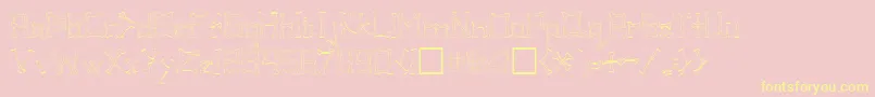 PirateRegular Font – Yellow Fonts on Pink Background
