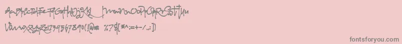 fuente Albanian Regular – Fuentes Grises Sobre Fondo Rosa