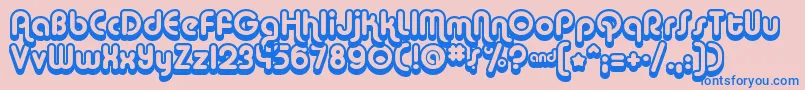 ALBAS    Font – Blue Fonts on Pink Background
