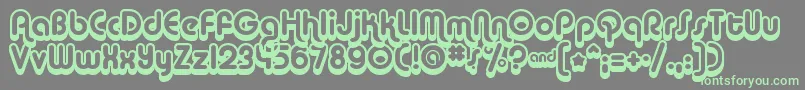 ALBAS    Font – Green Fonts on Gray Background