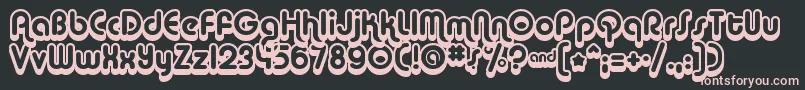 ALBAS    Font – Pink Fonts on Black Background