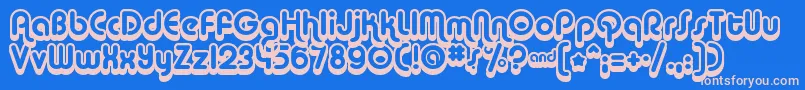 ALBAS    Font – Pink Fonts on Blue Background