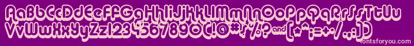 ALBAS    Font – Pink Fonts on Purple Background