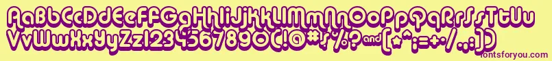 ALBAS    Font – Purple Fonts on Yellow Background