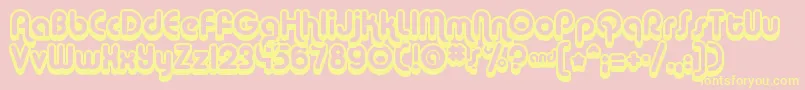 ALBAS    Font – Yellow Fonts on Pink Background