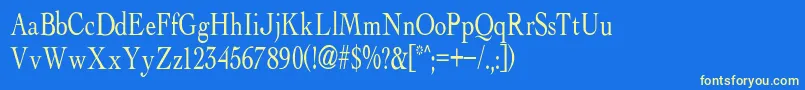 albatross Font – Yellow Fonts on Blue Background