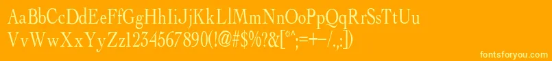 albatross Font – Yellow Fonts on Orange Background