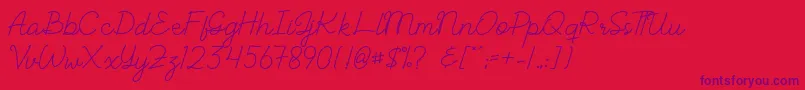 ALBELIA Font – Purple Fonts on Red Background