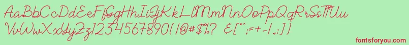 ALBELIA Font – Red Fonts on Green Background