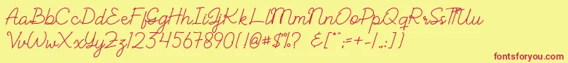 ALBELIA Font – Red Fonts on Yellow Background