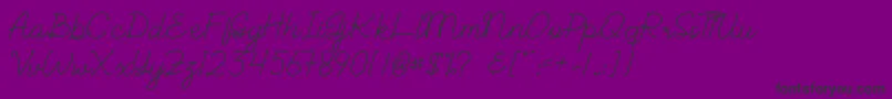 ALBELIA Font – Black Fonts on Purple Background