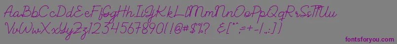 ALBELIA-fontti – violetit fontit harmaalla taustalla