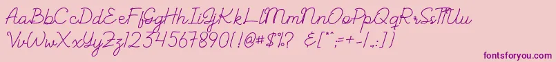 ALBELIA Font – Purple Fonts on Pink Background