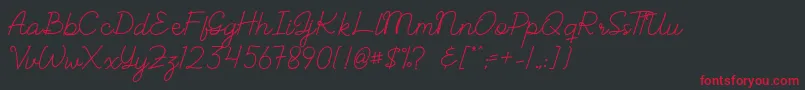 ALBELIA Font – Red Fonts on Black Background