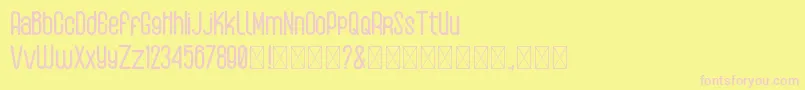 AlbeonRound-fontti – vaaleanpunaiset fontit keltaisella taustalla