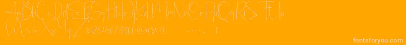 Alberth Demo Font – Pink Fonts on Orange Background