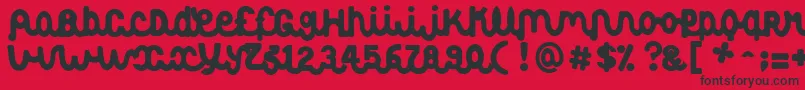 フォントAlbertine – 赤い背景に黒い文字