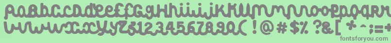 フォントAlbertine – 緑の背景に灰色の文字