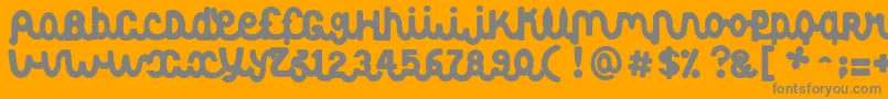 フォントAlbertine – オレンジの背景に灰色の文字