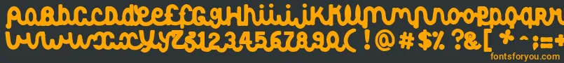 フォントAlbertine – 黒い背景にオレンジの文字