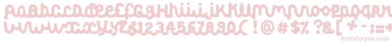 Albertine-Schriftart – Rosa Schriften auf weißem Hintergrund