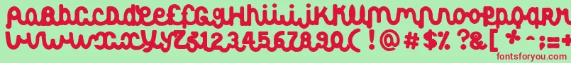 Шрифт Albertine – красные шрифты на зелёном фоне