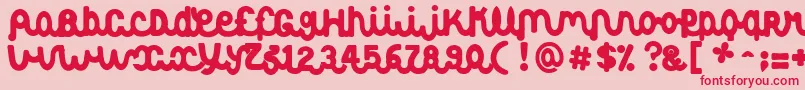 Albertine Font – Red Fonts on Pink Background