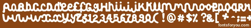 フォントAlbertine – 茶色の背景に白い文字