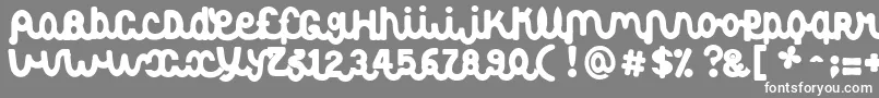 フォントAlbertine – 灰色の背景に白い文字