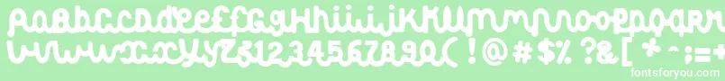 Albertine Font – White Fonts on Green Background