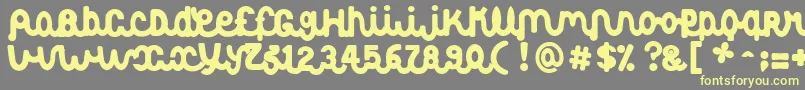 Albertine Font – Yellow Fonts on Gray Background