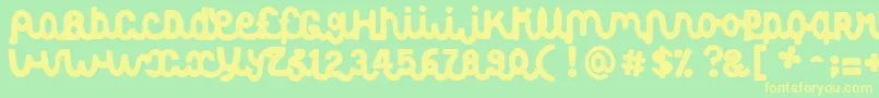 Albertine Font – Yellow Fonts on Green Background