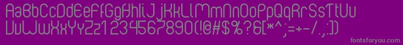 Albertino 1 0-fontti – harmaat kirjasimet violetilla taustalla