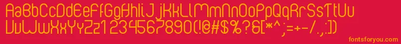 Albertino 1 0 Font – Orange Fonts on Red Background